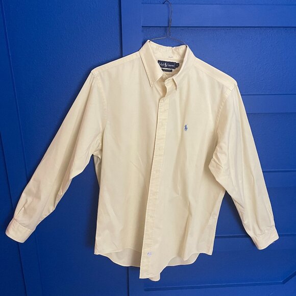 Polo Ralph Lauren Other - Men's Yellow Polo Dress Shirt 100% Cotton XL